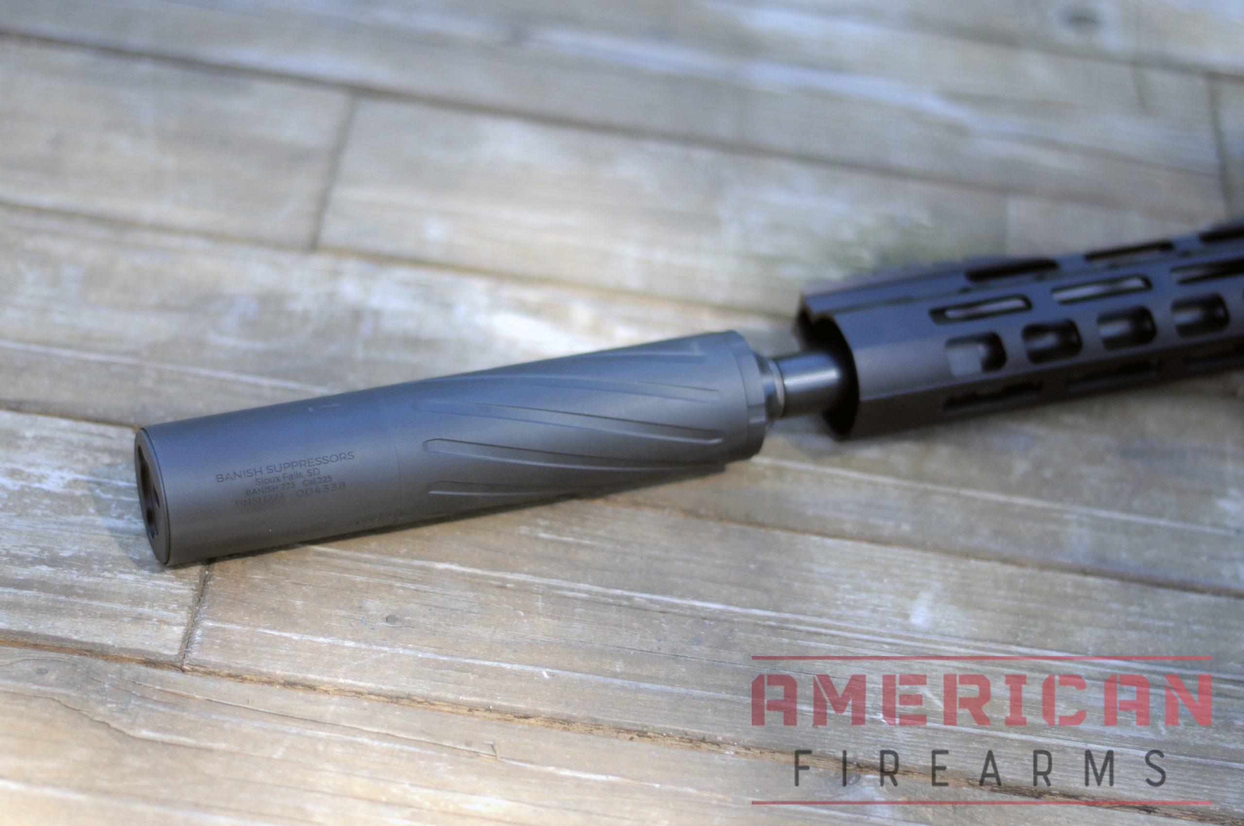 A Banish 30 direct threaded onto an AR barrel.