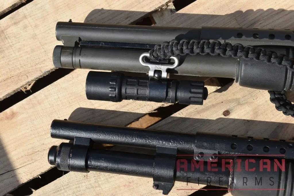 Many pistol grip shotguns provide tactical accessory support