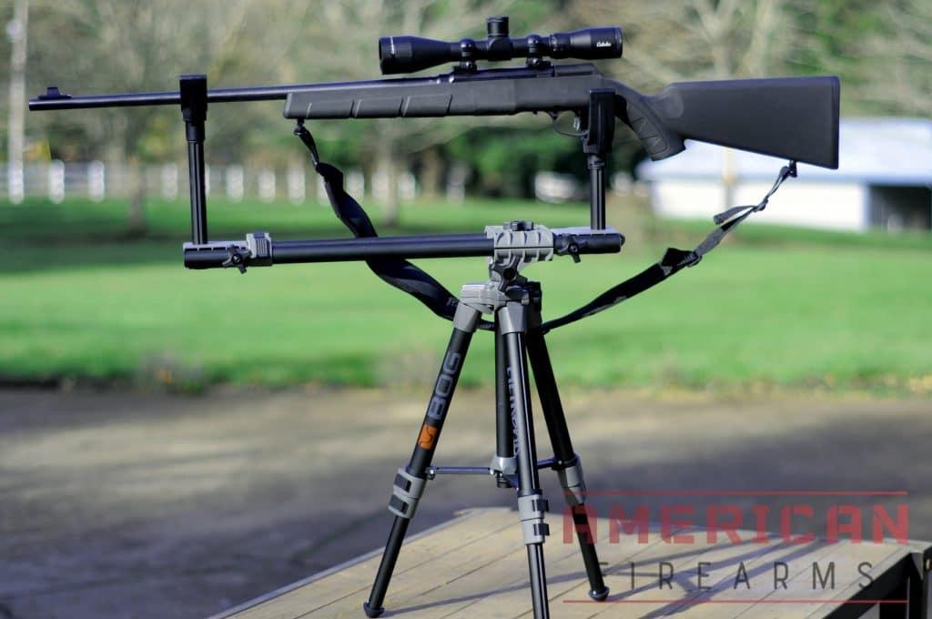 The Fieldpods's uses flip locks and telescoping legs that allow it to work from a table, in front of a chair, or seated on the ground.