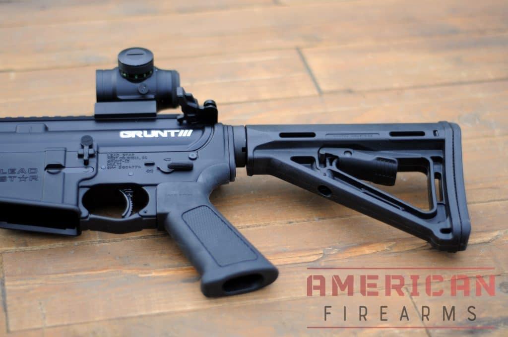 Magpul MOE Mil-Spec rifle stock compressed.