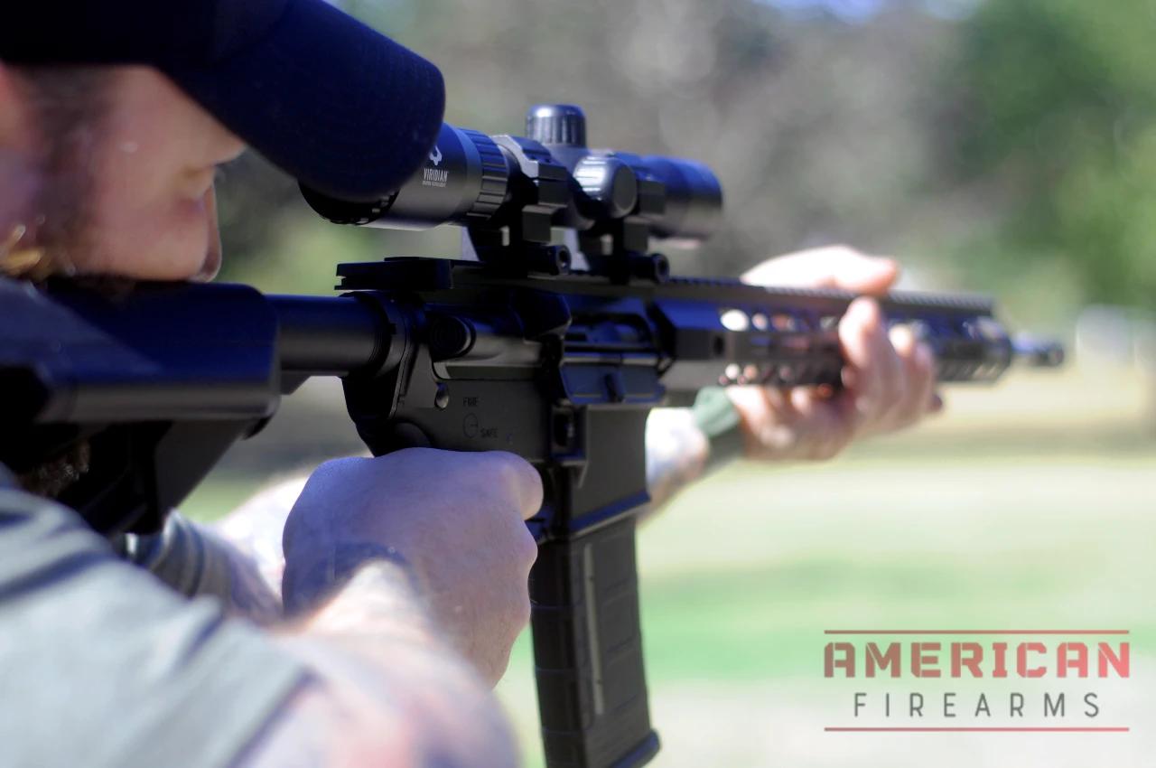 Putting some Hornady Black 123 gr down range.