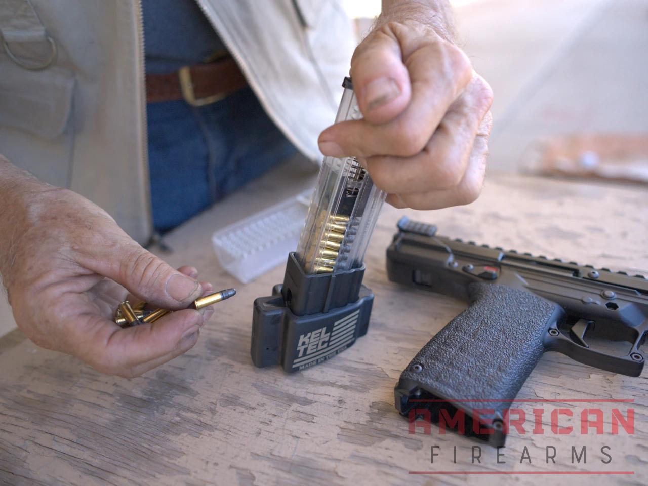 The biggest downside is loading 33 rounds into the magazines is incredibly time-consuming without KelTec's Magazine Loader (which makes the process much easier.)