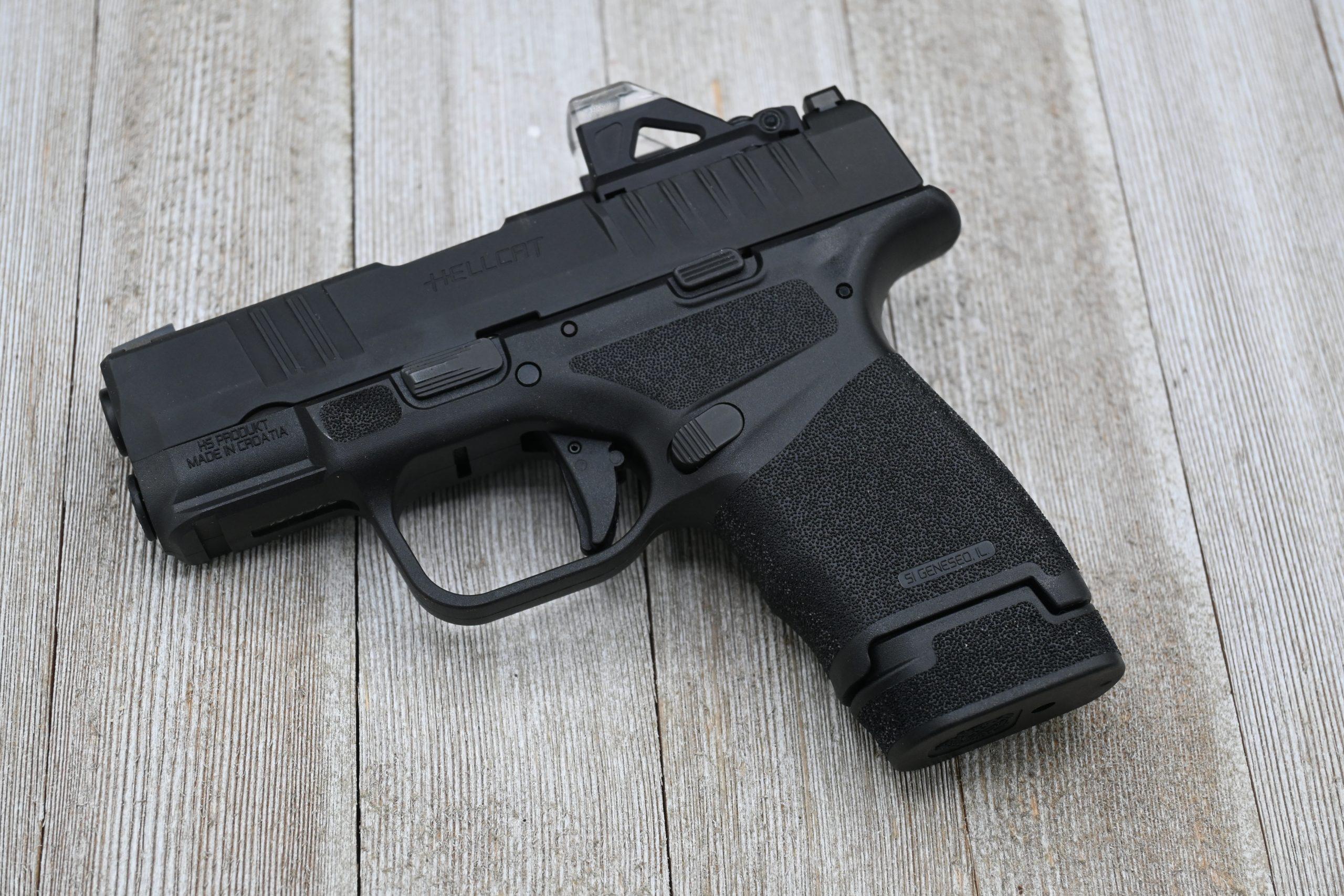 Springfield Armory Hellcat 380 left profile, MRD mounted