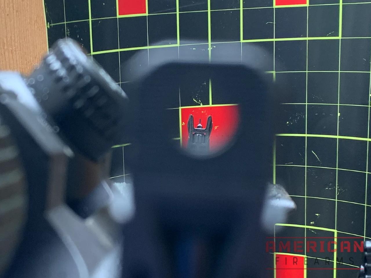 View through the larger aperture