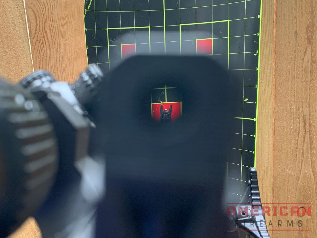 View through the smaller aperture