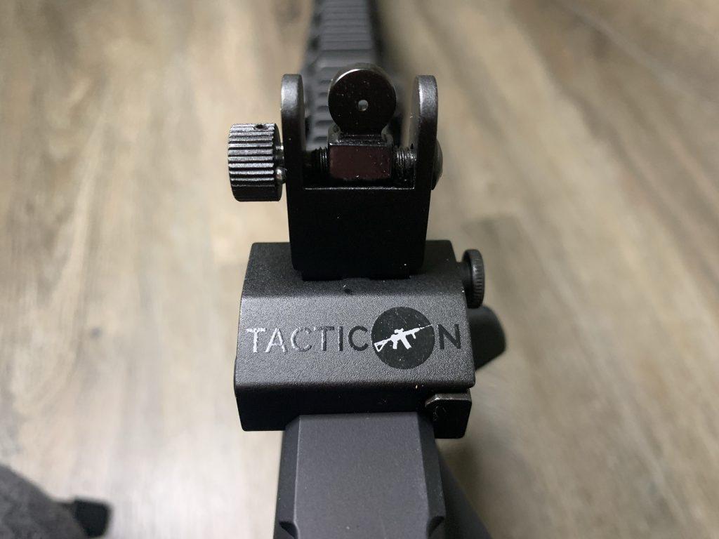 Small peep was tight enough for solid groups at 30-50 yards but the overall wight of the rear sight felt a little too chunky for my taste.