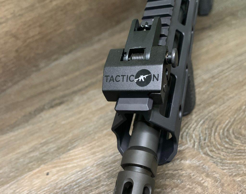 I was happy to see the front sight folded pretty flat -- if not fully low profile.