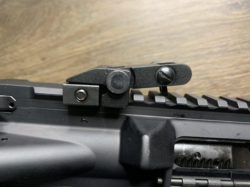 Rear sight not exactly flat.