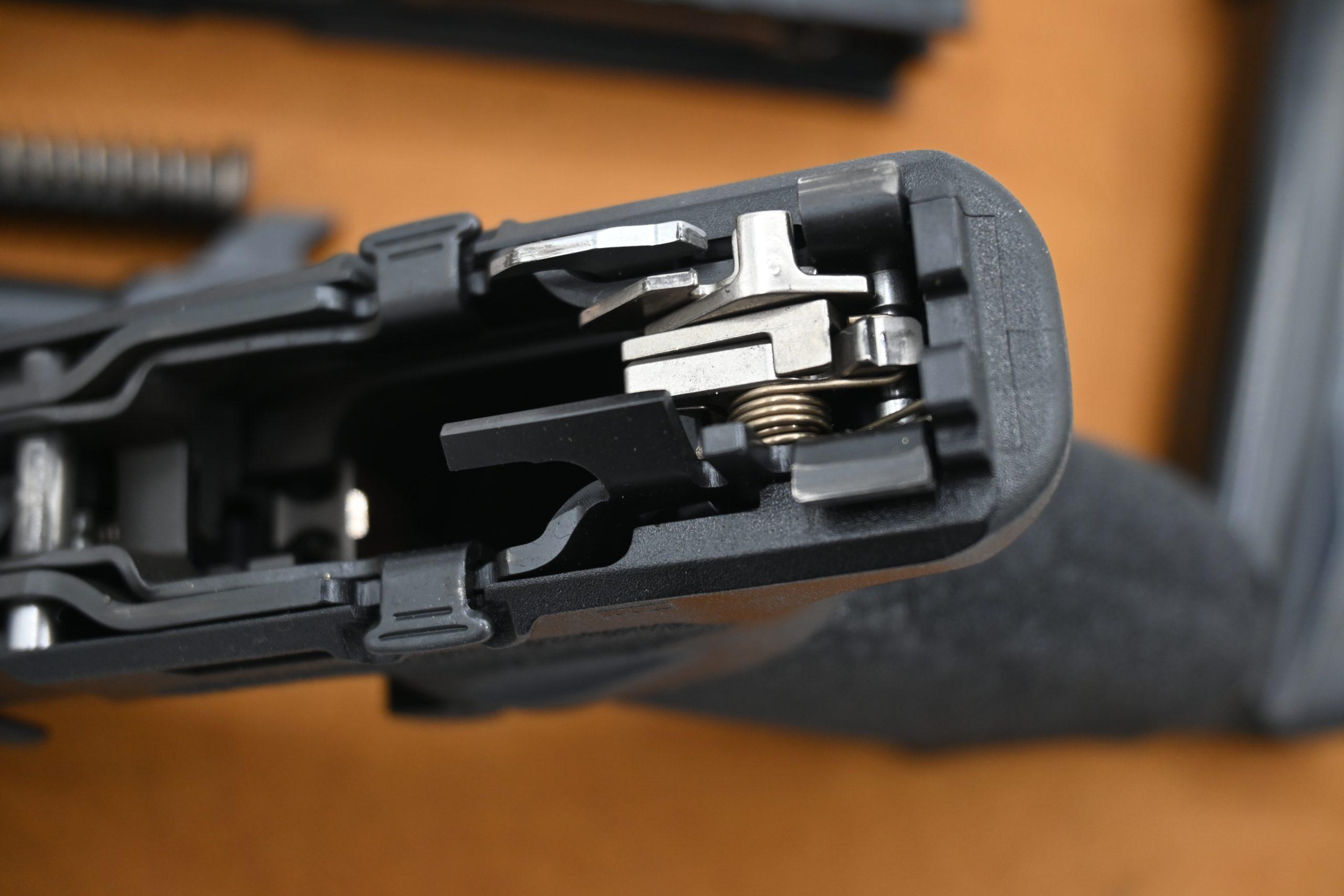 The Central Operating Group (COG) is the Echelon's serialized component — the legal firearm — machined from tool steel and housing the complete fire control assembly.